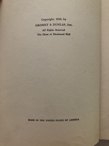 VTG Nancy Drew Book #25 The Ghost of Blackwood Hall 1948 Grosset & Dunlap HC - Imagen 4 de 7