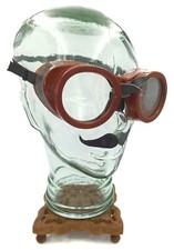 Antique American Optical Coverglas Goggles Vtg Old Steampunk AO Safety Glasses