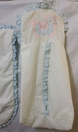 House Of Hatten Vtg Baby Linen Diaper Stacker And Baby Carrier Cover 2 Set - Picture 2 of 7