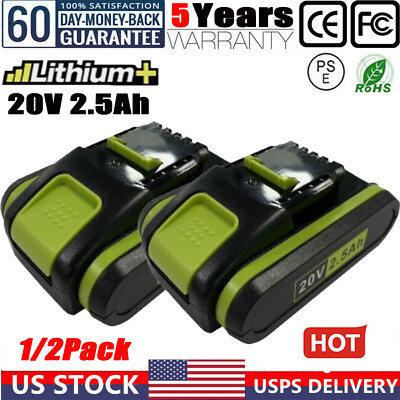NEW 20V MAX LI-ION BATTERY FOR WORX WA3551 WA3553 WA3551.1 WX386 WX176 WA3553.2