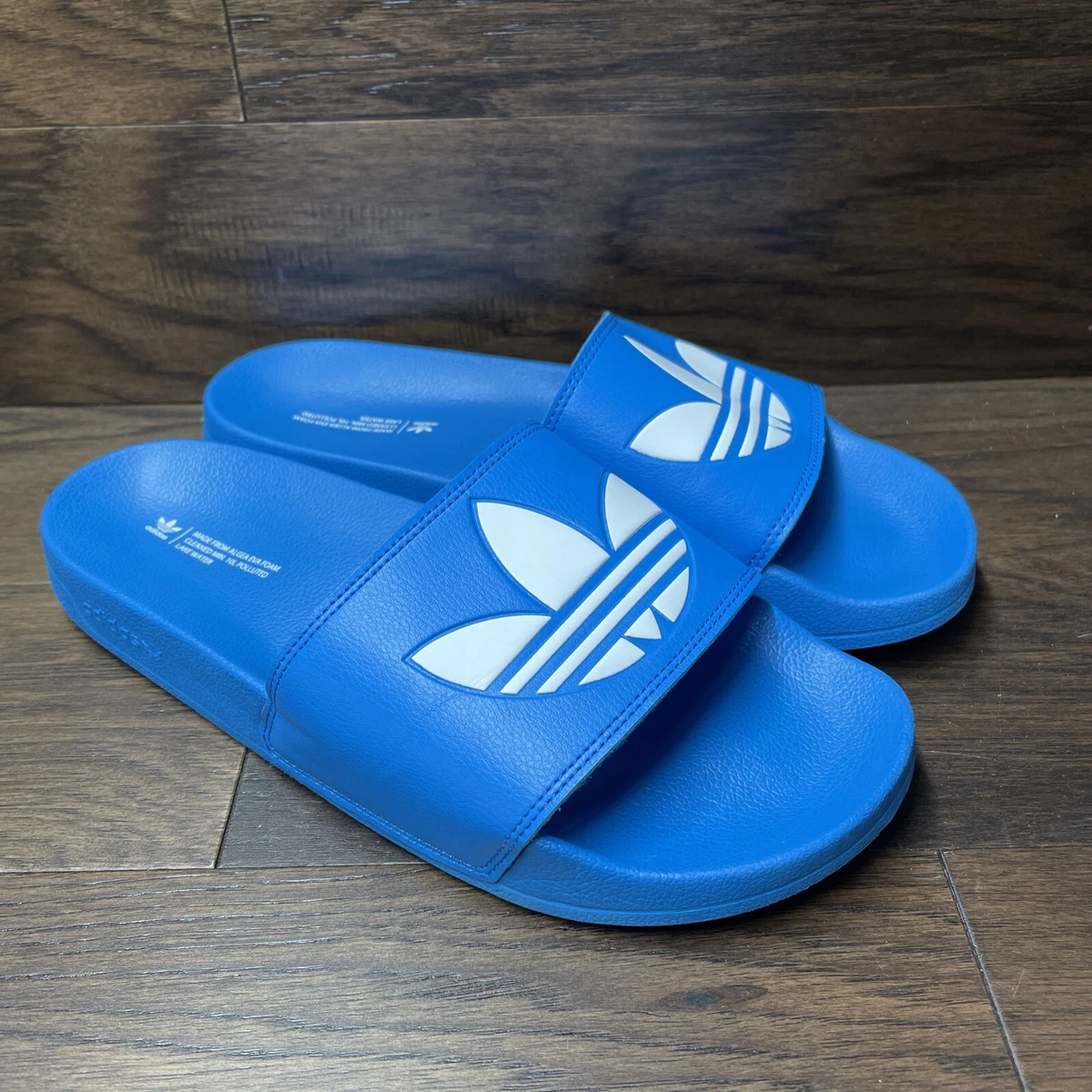 stemning absolutte Mos adidas Originals Adilette Lite Blue White Mens 12 Unisex Slip On Sandals  FX5905 | eBay