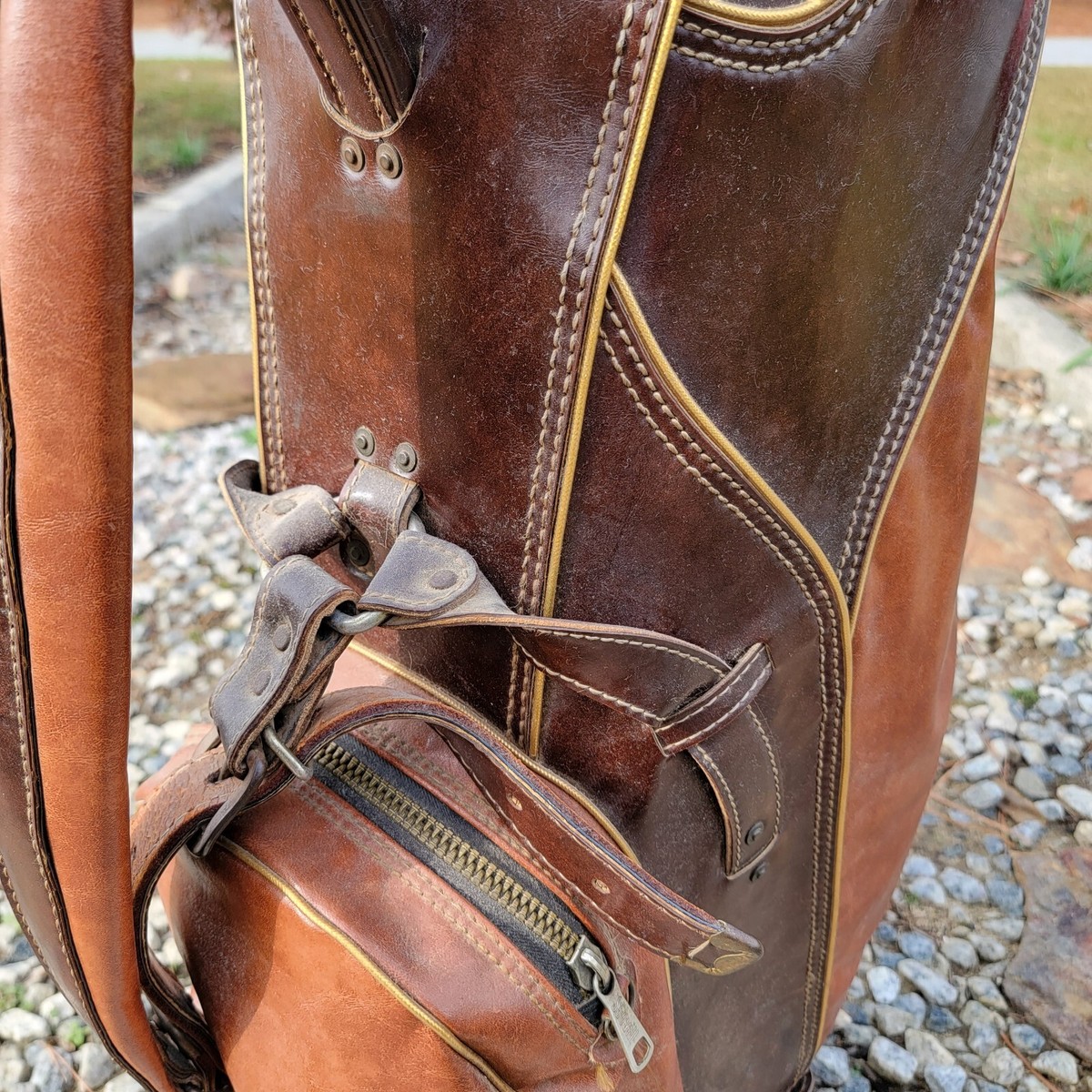 希少 BROWNING ブローニング キャディバッグ ゴルフバッグ ヴィンテージ Vintage Leather Browning Golf Club Bag Rare Brown | eBay