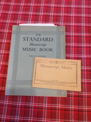 Manuskript Notenbuch Vintage Paar 6&12 Stave Collins 7728 Curwen Edition 6099(1