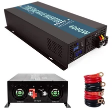 WZRELB Pure Sine Wave Inverter 4000W Power Inverter 48V 110V 120V Motor Home Car