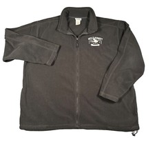 Walt Disney World Unisex XL 1971 Black Fleece Full Zip Pockets