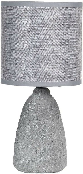 "Clayre & Eef Tischlampe \" Stone \" Grau Inkl. Lampenschirm Skandi #202279"-image