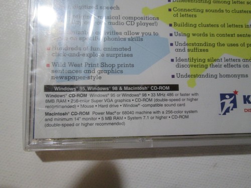 Kid Phonics 2 Ages 6-9 Builds Reading Skills w/songs & games (CD-ROM)New Sealed! - Picture 6 of 6
