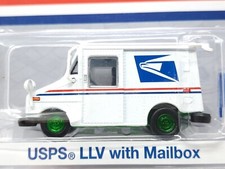 Greenlight 1:64 USPS LLV Postal Delivery Vehicle with Mailbox Green Machine NEW