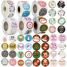 1.0"/1.5" Thank You Stickers Label Sticker For Packages Envelopes Greeting Cards