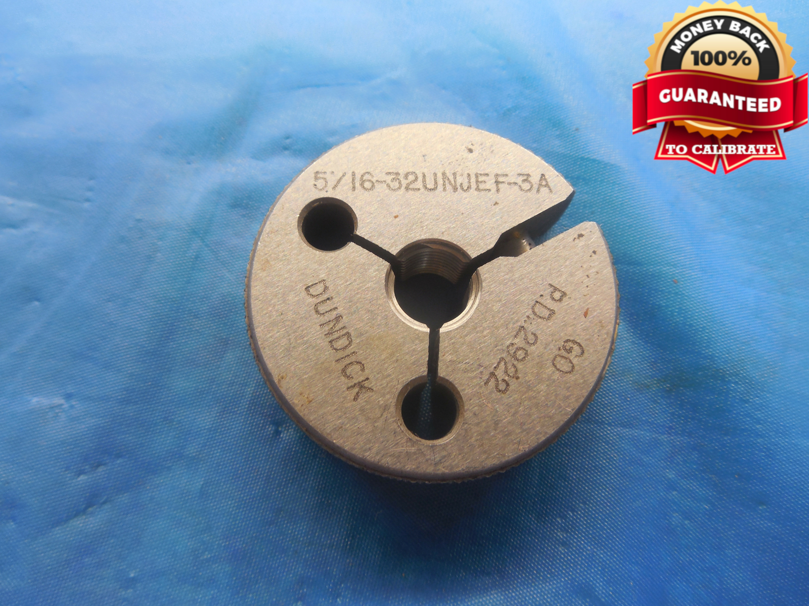 5/16 32 UNJEF 3A THREAD RING GAGE .3125 GO ONLY P.D. = .2922 INSPECTION CHECK Bezpłatna wysyłka, oryginalna