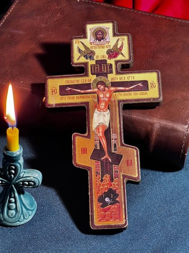 Kirchenkreuz, Holzkreuz, Kreuz des Herrn Jesus Christus, christliches Kreuz 4x8 Zoll - Bild 1 von 9
