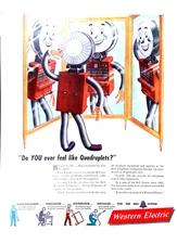 Telephones 1946 Print Ad Western Electric Telephones a Unit of Bell System 10x14