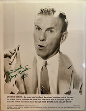 George Burns Signed Autographed Photo With COA The Burns And Allen Show young
