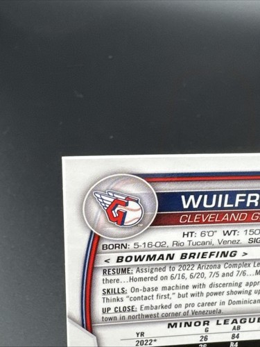 Wuilfredo Antunez 2023 Bowman Chrome Mini Diamond #CPA-WAN Chrome Auto /299 - Picture 7 of 10
