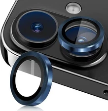 Wholesale For iPhone 16 Camera Lens Protector Tempered Glass Metal Ring Glass 