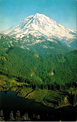 Mount Rainier Washington Tolmie Peak Scenic Landscape Chrome Postcard