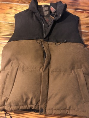Stormtech Duck Down Puffer Puffy Vest Mens L Black/Tan  Very Nice Brand New