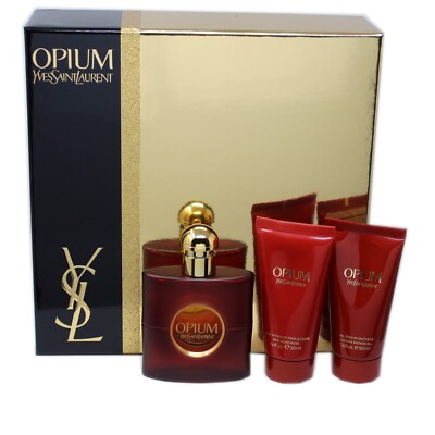 (67)Yves Saint Laurent Opium セット YVES SAINT LAURENT OPIUM 3 PIECE GIFT SET FOR WOMEN EAU DE