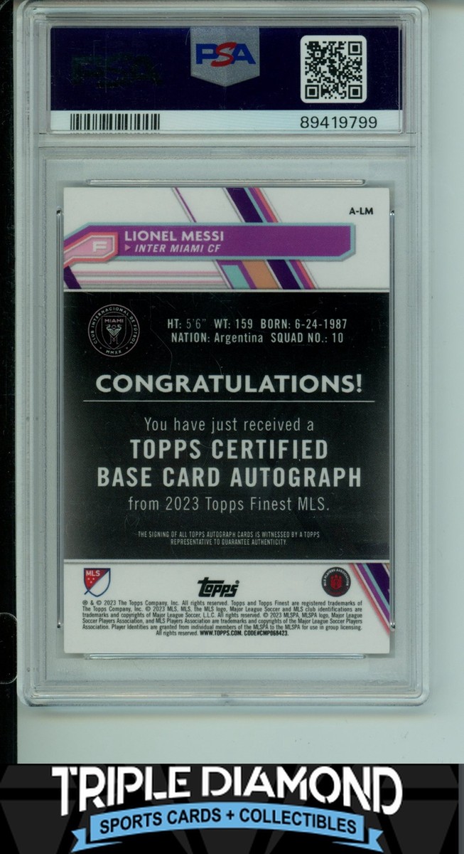 2023 Topps Finest MLS Lionel Messi Auto Gold Refractor #25 2023 Topps Finest MLS Lionel Messi Auto Gold Refractor #25