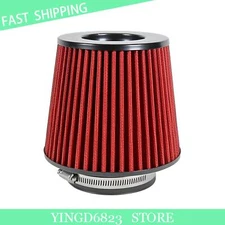 Universal 3.5 Inch 89mm Air Intake Cone Filter Replacement Dry Air Filter Red