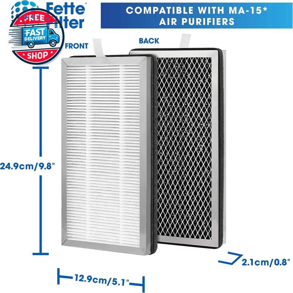 - Air Purifier Compatible with MA-15 Filters H13 True HEPA 99.9% P