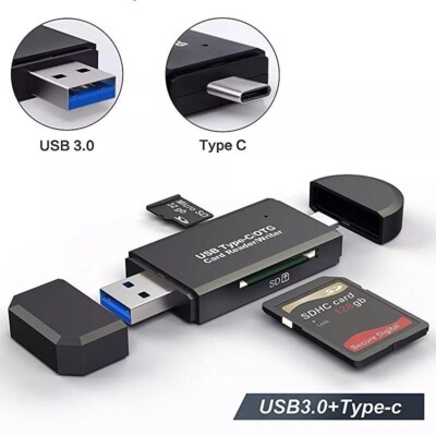 Kartenleser Speicherkartenleser Kartenlesegerät SD Card Reader USB 3.0 USB-C