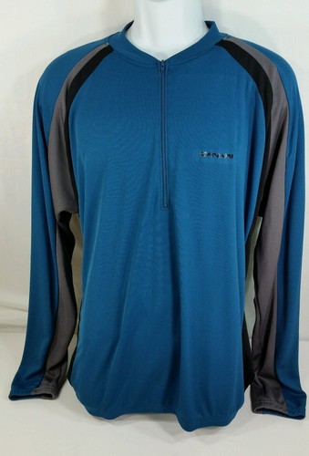 canari bicycle jersey mens long sleeves blue gray black bike