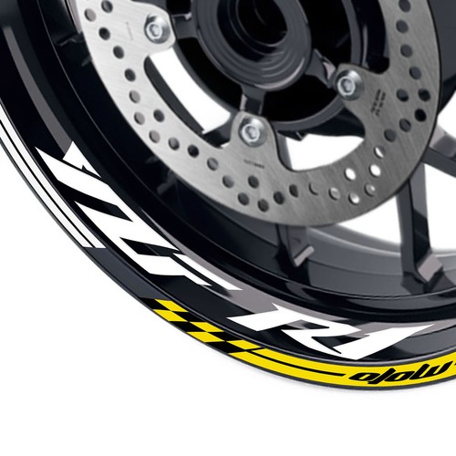 Glossy Yellow 17 inch GP02 Wheel Sticker Stripe For YZF R1 98-21 20 19 18 17 16 - Picture 2 of 14