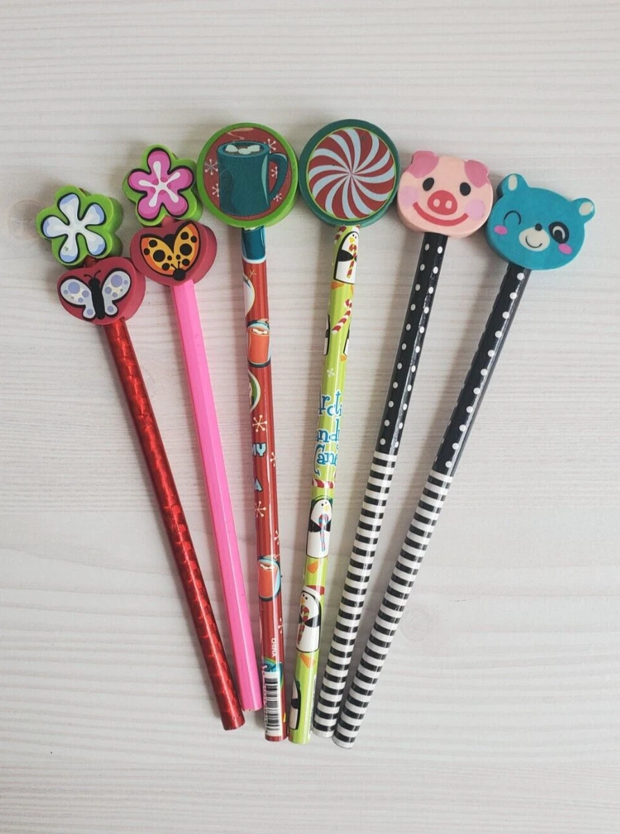 Set Di 24 Matite Natalizie Con Gomme A Tema - Babbo Natale, Pupazzo Di Neve, Fiocchi E Albero - Regalo Di Natale Per Bambini - Stimola La Creatività