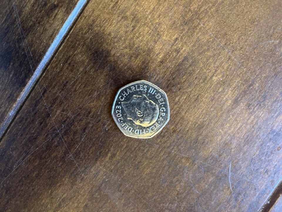 Atlantic Salmon King Charles 50p coin rare no privy mark eBay