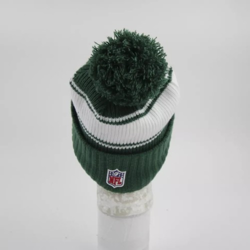 New York Jets, New Era, Winter Hat Men's Green/White, number #60,NFL,TEAM ISSUE - Picture 2 of 5