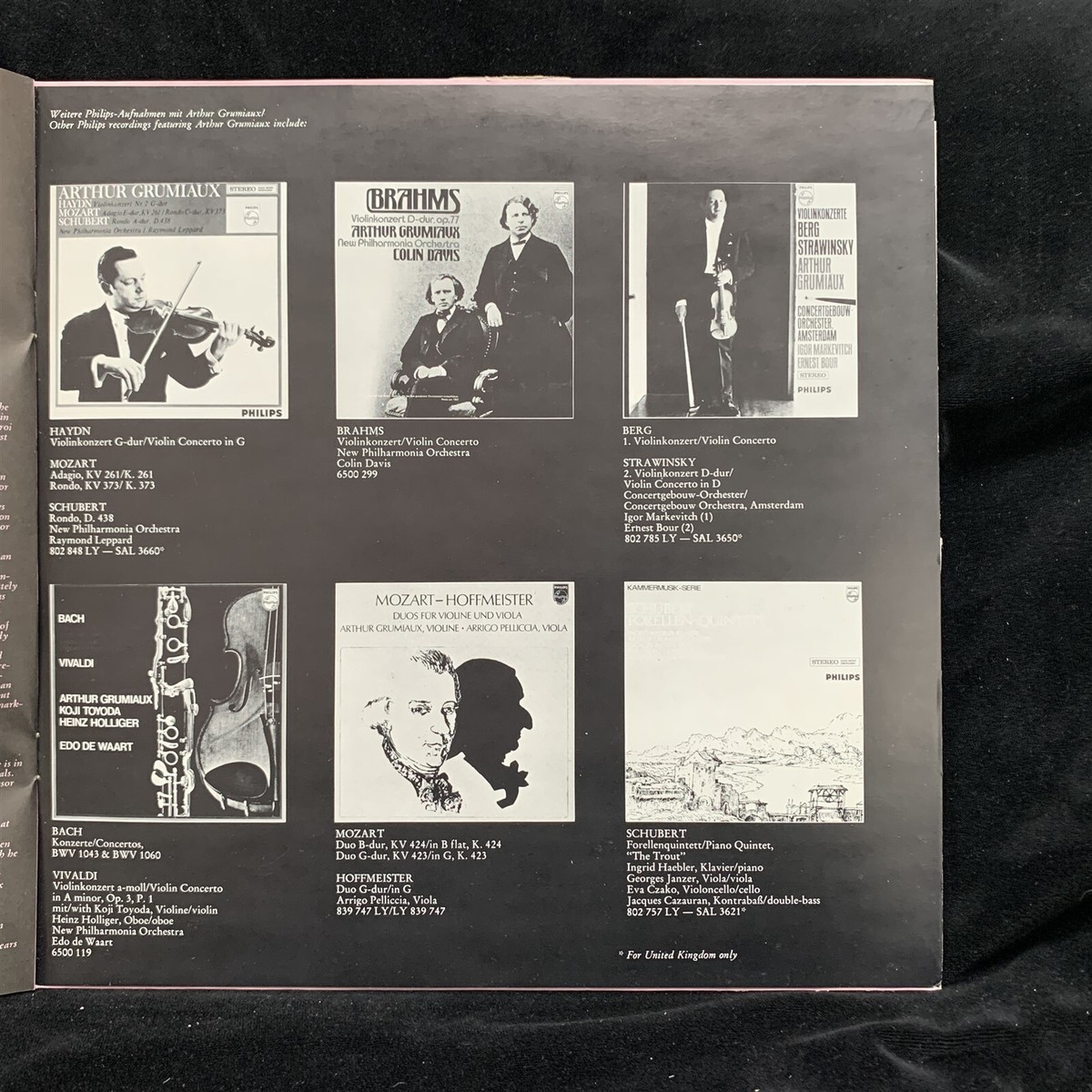 フィリップスの神髄　グリュミオー　パガニーニ ARTHUR GRUMIAUX violin - PAGANINI Concertos #1 & 4 - PHILIPS