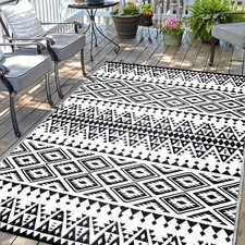 Waterproof Outdoor Rug 9x12ft, Bohemia Reversible Plastic Straw Mat for Patio...