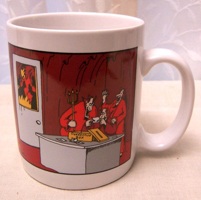 The Far Side Gary Larson vintage 1981 Mug ''Suggestions''