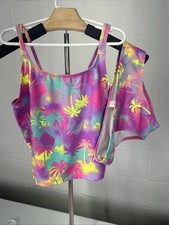 The Childrens Place Girls Rainbow Marble 3-Piece Swimsuit AC2 Blue Large 10/12 