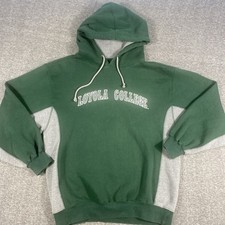 loyola college Green Gray Hoodie Jansport Tag Size Small For Cold Campus Nights