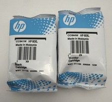 Genuine HP 60XL Black Color Ink Cartridges Sealed CC641W CC644W Expired 2022