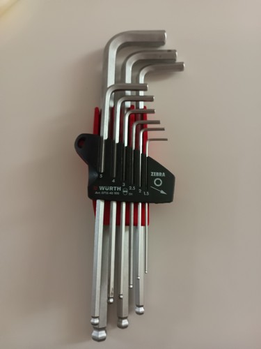 Würth Zebra Inbus Winkelschlüssel lang mit kugelkopf