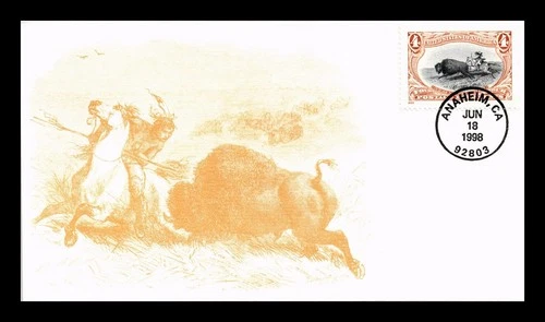 US COLLECTIBLE COVER S&T CACHETS INDIAN HUNTING BUFFALO 4 CENT POSTAGE