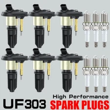 6 Pack Fit For 2002-2005 GMC Envoy 4.2L L6 Ignition Coil and Spark Plug