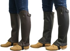 QHP Leder-Chaps Reitchaps Minichaps Beinchaps...