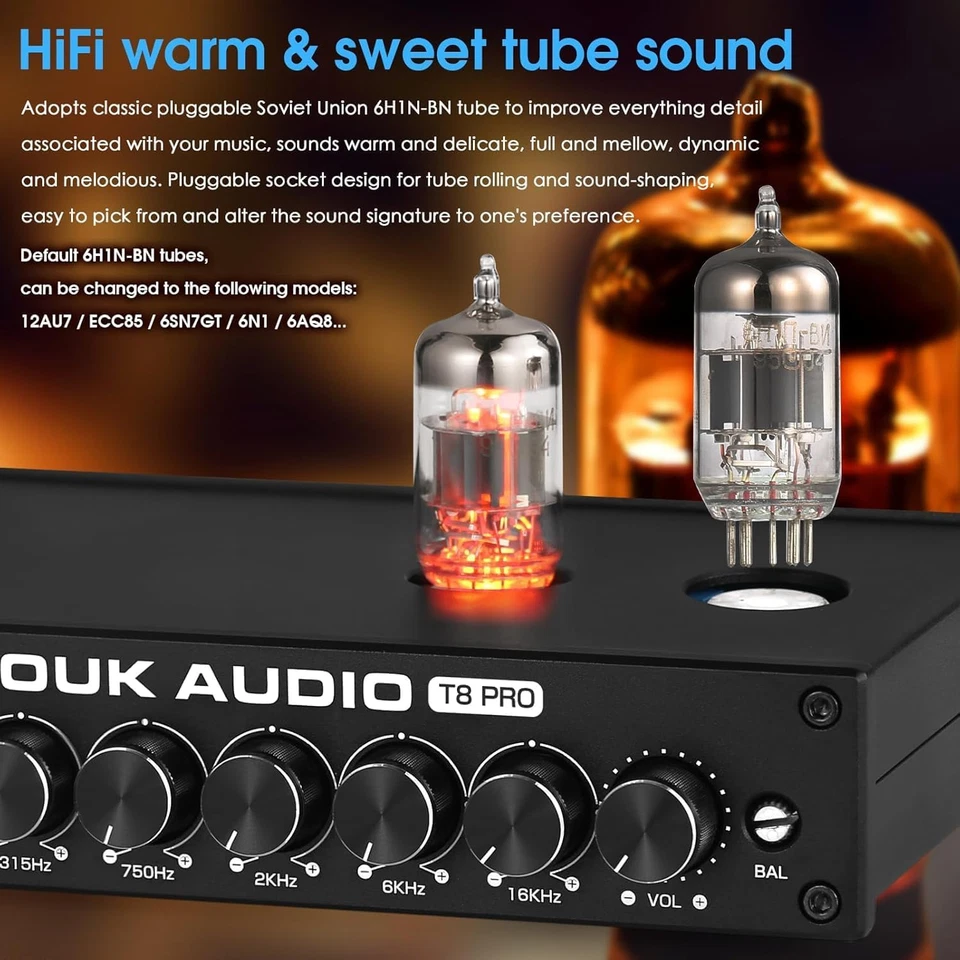 Hifi Tubo Vuoto Equalizzatore a 7 Bande EQ Preamplificatore XLR Preamplifier Hom - Immagine 3 di 4