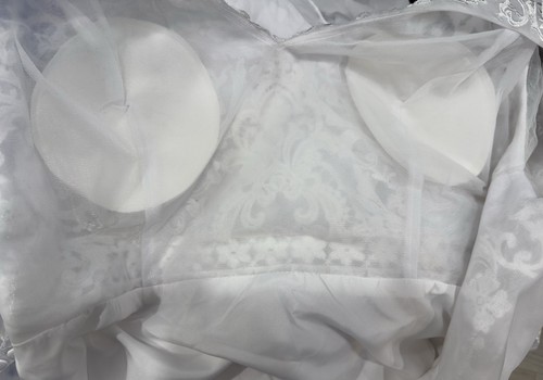 Vestido de novia para mujer blanco de encaje de gasa 18W nuevo con etiquetas - Imagen 12 de 18