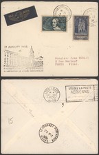 France 1938 - Air Mail Cover to Paris G350