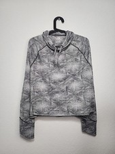 The North Face FlashDry Crop Hoodie Long Sleeve Women's Size L Gray