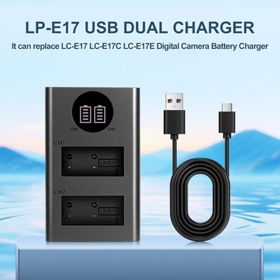 LP-E17 Dual Charger Replacement for LC-E17 Charger Canon LP-E17 LP-E17C Battery