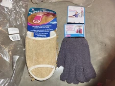 Evriholder Microfiber Cleaning Made Easy Slipper Genie & Dust R Gloves Beige