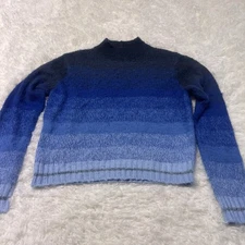 American Eagle Sweater M Basic Fuzzy Long Sleeve Classic Ombre