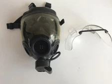 MSA Millennium CBRN Riot Control Mask MEDIUM Yellowed Clear Outsert Lens #16
