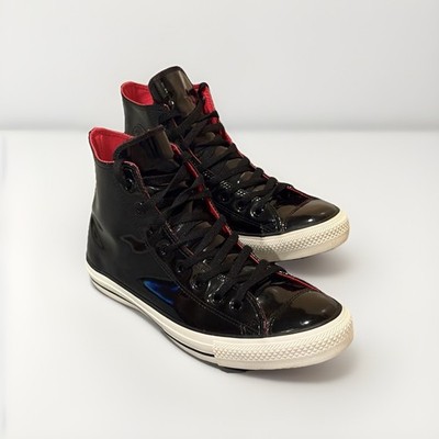 Converse Chuck Taylor All Star High Top Sneakers Black Patent Leather No Insoles